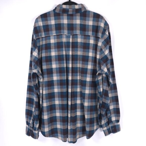 WOOLRICH Button Down Ultimate Flannel Long Sleeve Plaid Pockets Cotton Size XXL - Picture 3 of 11